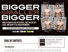 Tablet Screenshot of biggersmallerbigger.com
